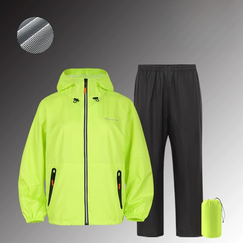 Fishing Rain Suit - Completo Impermeabile Riflettente per Ciclismo e