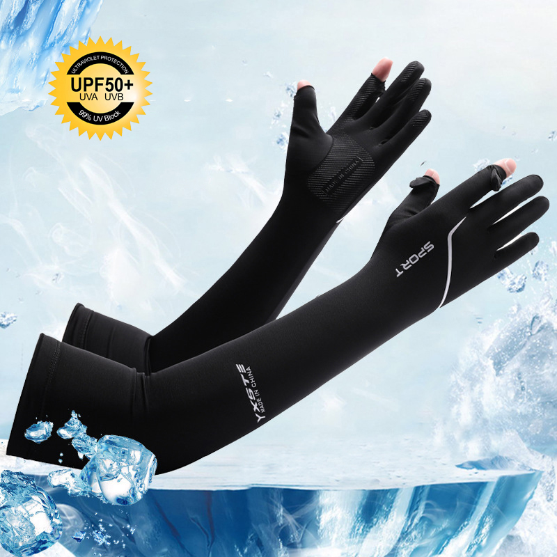 Fishing Gloves - Maniche Lunghe Protettive Solari da Uomo,