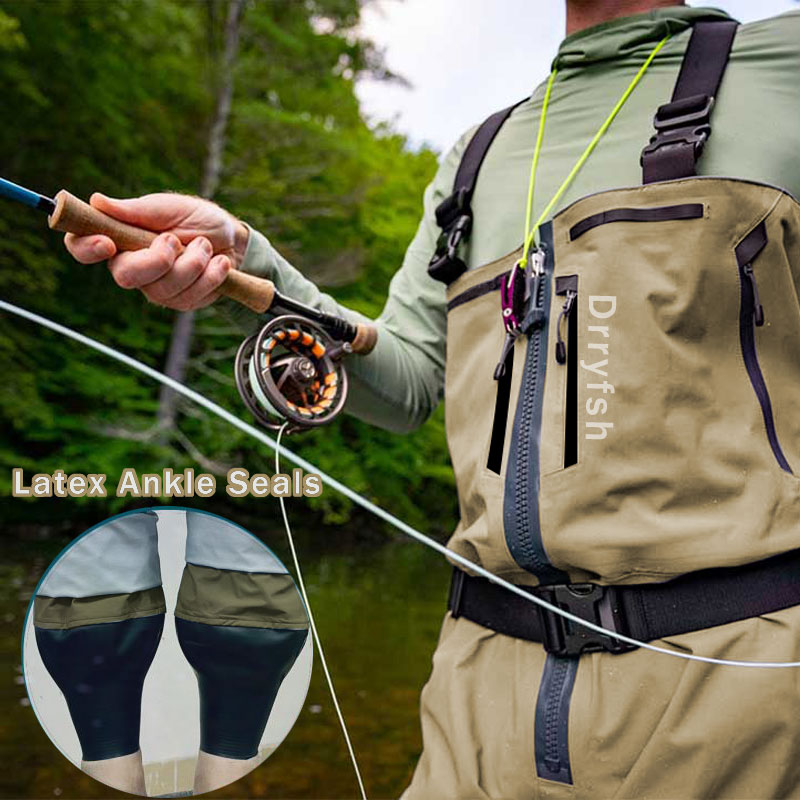 Fishing Waders - Trampoliere impermeabile con cerniera senza stivali