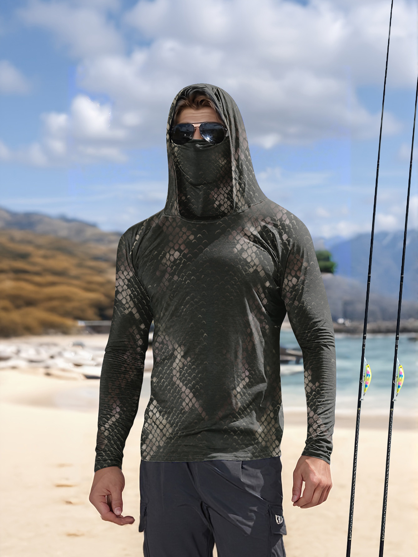 Fishing Shirt Uv Protection - Camicia da Pesca per Uomo con