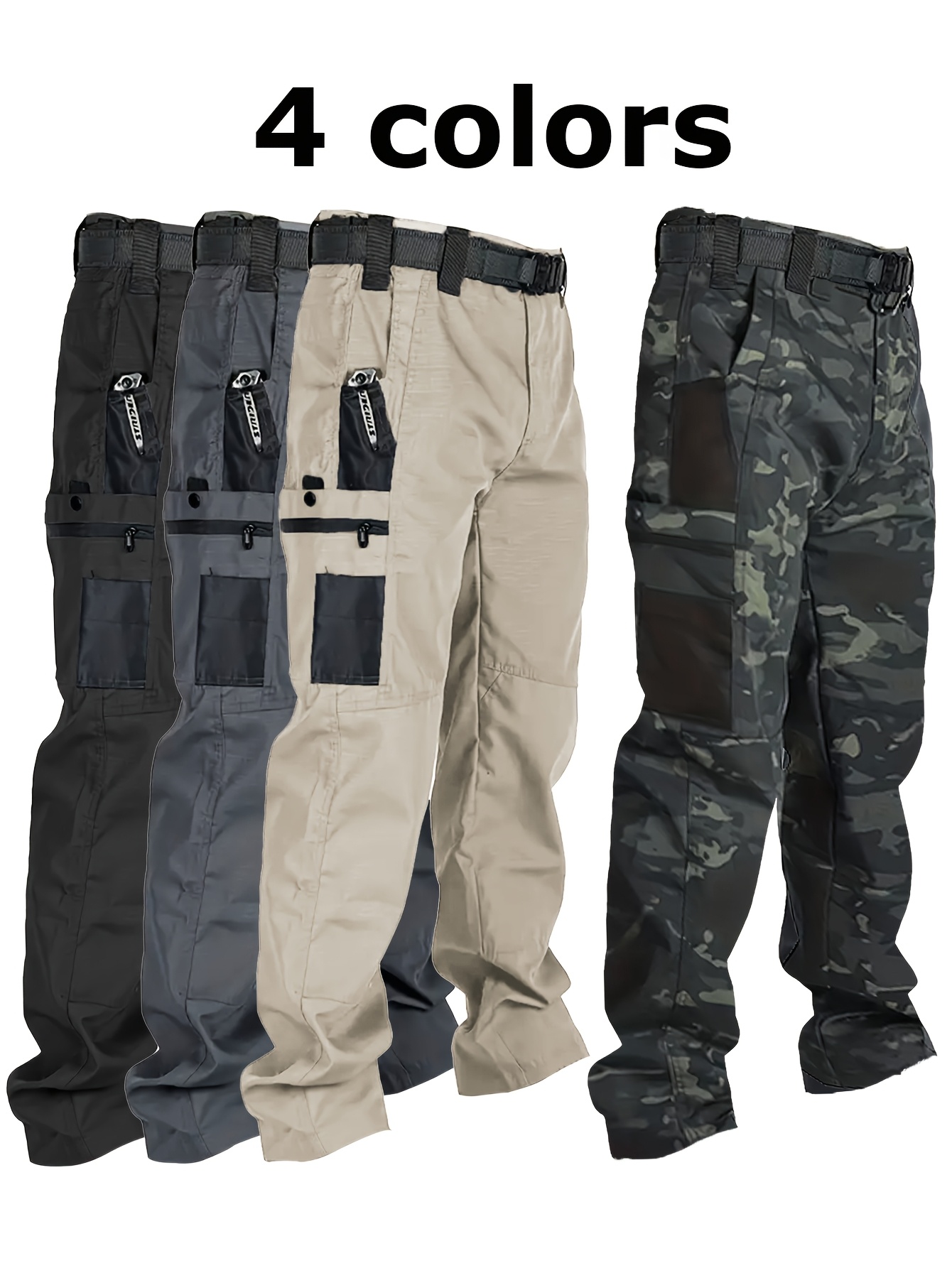 Fishing Pants Waterproof - Pantaloni cargo tattici da uomo di