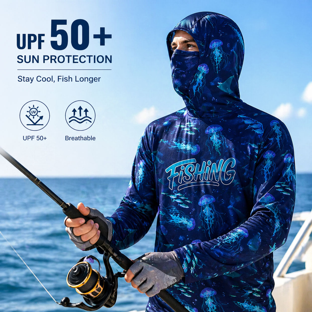T-shirt da pesca con cappuccio - Fishing Hoodie recensione e prezzo